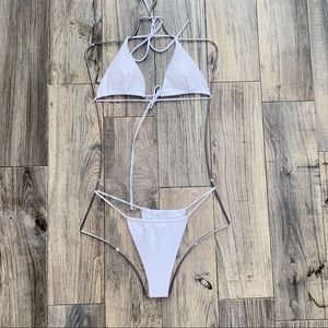 White 2 piece bikini
